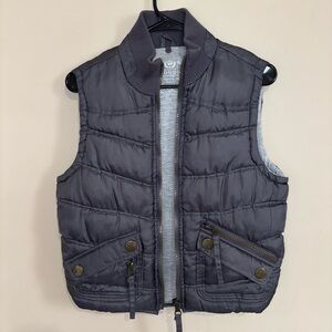 BONGO Gray Puffer Vest‎ with Zipper Details Size L